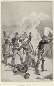 Battaglia di Wounded Knee (litografia) da J. (after) Steeple Davis