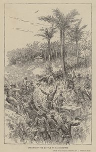 Apertura della battaglia a Las Guasimas (litografia)