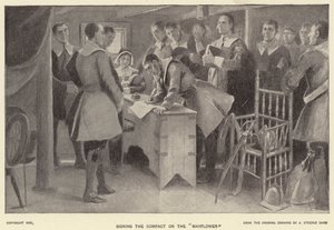 Firma del Patto sul "Mayflower"