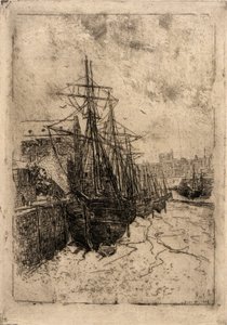 Barche con la bassa marea - Isola di Man da J. Alden Weir