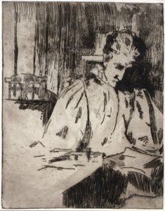 Donna che legge da J. Alden Weir