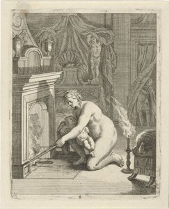 Teti immerge Achille nel fuoco