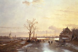 Scena invernale, 1853 da J. Anton Mignon