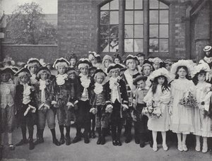 Festival del giorno di maggio di Knutsford, i bambini da J. Benjamin Stone