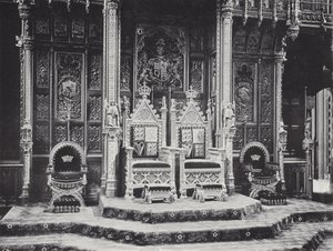 Il Trono nella Camera dei Lord da J. Benjamin Stone