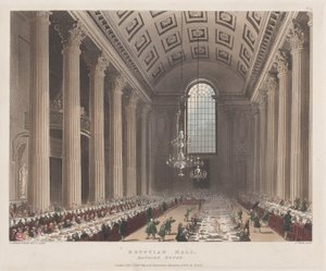 Sala Egiziana, Mansion House, 1 gennaio 1809 da J. Bluck