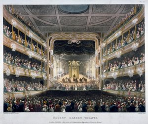 Vista interna del Covent Garden Theatre, Bow Street, Westminster, Londra da J Bluck