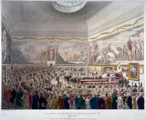 Riunione della Society of Arts negli edifici Adelphi, Westminster, Londra da J Bluck