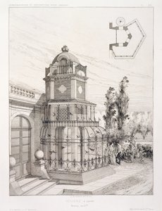 Voliera per uccelli canori, da un volume di disegni di vari architetti, pub. Morel & Cie, Parigi, c.1880