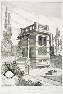 Sala da bagno, da un volume di disegni di vari architetti, pub. Morel & Cie, Parigi, c.1880 da J. Boussard