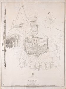 Arcipelago, Isola di Rodi, città e porti di Rodi rilevati dal Comandante Thomas Graves, HMS 