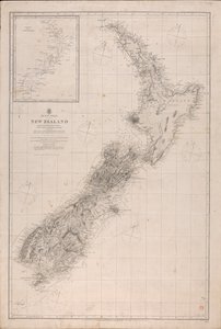 Carta della Nuova Zelanda da J. & C. Walker