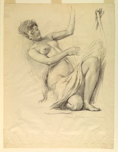 Studio di figura, possibilmente per la cupola del Palazzo delle manifatture e delle arti liberali, Esposizione colombiana mondiale, Chicago, IL da J. Carroll Beckwith