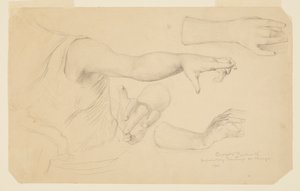 Studi di mani per la cupola del Palazzo delle Manifatture e delle Arti Liberali, Esposizione Colombiana Mondiale, Chicago, IL da J. Carroll Beckwith