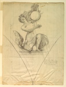 La Luce Elettrica, Studio per il Palazzo delle Manifatture e delle Arti Liberali, Esposizione Colombiana Mondiale, Chicago, IL da J. Carroll Beckwith