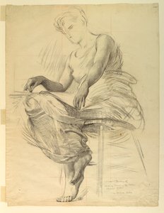 Il codice Morse, studio per il Palazzo delle Manifatture e delle Arti Liberali, Esposizione Colombiana Mondiale, Chicago, IL da J. Carroll Beckwith