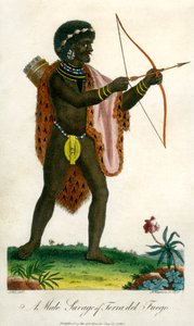 Un Selvaggio Maschio della Terra del Fuoco, 1795 da J. Chapman
