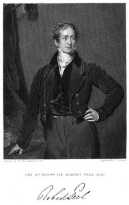 Robert Peel, statista britannico del XIX secolo da J. Cochran