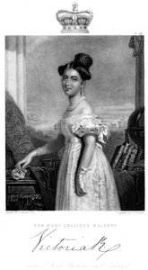 Vittoria, Regina di Gran Bretagna e Irlanda, c. 1838 da J. Cochran