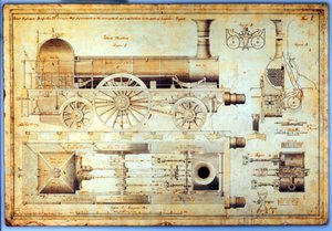 Locomotiva "Long Boiler" di Stephenson, 1841 da J. Farley