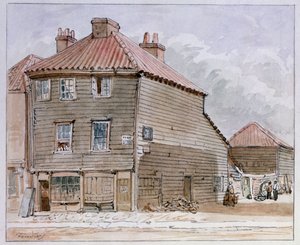 Vista di una vecchia casa in High street, Lambeth da J. Findley