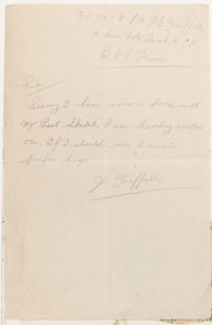 Lettera al redattore del concorso del Liverpool Weekly Courier, 1917 da J. Griffiths