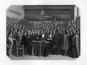 Il giuramento del trattato di ratifica di Münster, 1648 c1870