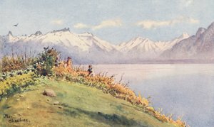 La valle del Rodano da Chexbres da J. Hardwicke Lewis