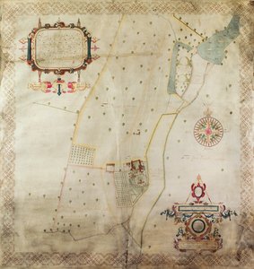 Mappa del maniero di Shifnal, Shropshire, 1635 da J. Harrison