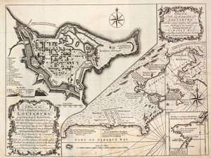 Piano della città e del porto di Louisburg, Capo Bretone da J. Hinton