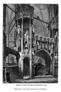 Santuario di Enrico V, Abbazia di Westminster, 1843 da J. Jackson
