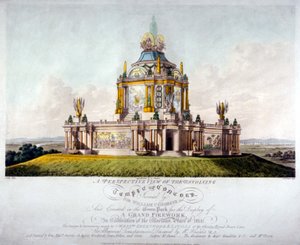 Tempio della Concordia, Green Park, Westminster, Londra, 1814 da J Jeakes