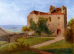 Castello degli Asburgo, vicino ad Aargau, Svizzera, 1902-1903 da J Lange