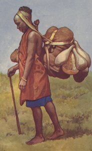 Donna della colonia del Kenya con carico