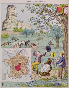 Alvernia e Limosino, illustrazione per Le Tour de France di Marie de Grandmaison, 1893 da J. Maurel