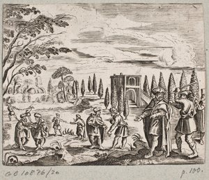 Illustrazione per Adam Olearius, “Persianischer Rosenthal von einem Sinnreichen Poeten Schich Saadi [...]”, Schleswig 1660 da J. Muller