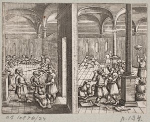 Illustrazione per Adam Olearius, "Persianischer Rosenthal von einem Sinnreichen Poeten Schich Saadi [...]", Schleswig 1660 da J. Muller