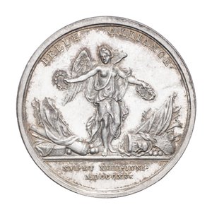 Medaglia commemorativa del Duca di Wellington e del Feldmaresciallo von Blücher 1815 da J. N. Lang