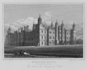 Burleigh House, Northamptonshire, La residenza del Marchese di Exeter da John Preston Neale