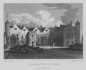 Charlecote House, Warwickshire (incisione) da John Preston Neale