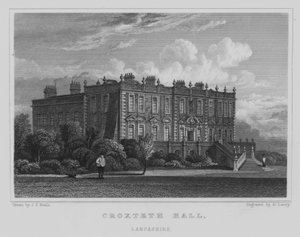 Croxteth Hall, Lancashire (incisione) da John Preston Neale