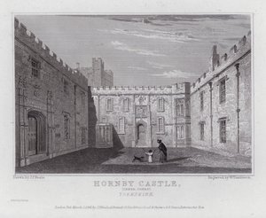 Castello di Hornby, cortile interno, Yorkshire