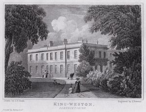 King-Weston, Somersetshire (incisione) da John Preston Neale