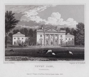 Newby Park, Yorkshire (incisione) da John Preston Neale