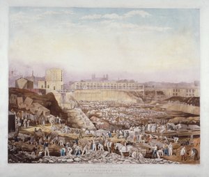 Vista dei lavori di costruzione al St Katherine