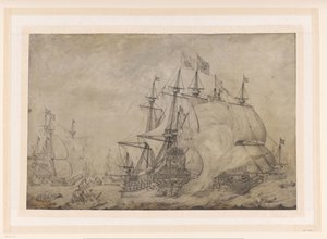 Battaglia navale di Terheide, 1653 da J. Plas