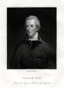 William Pitt il Giovane, statista britannico, XIX secolo da J. Posselwhite