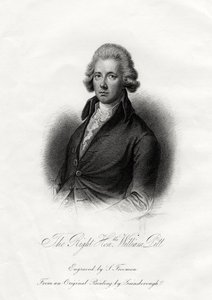 William Pitt il Giovane, statista britannico, XIX secolo da J. Posselwhite
