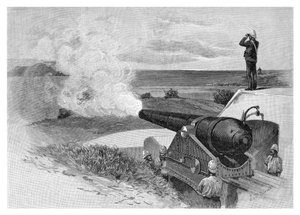 Cannone da 25 tonnellate a Middle Head, Sydney, Nuovo Galles del Sud, Australia, 1886 da J. R. Ashton