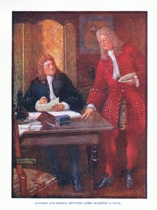 Addison e Steele immaginarono un club, da Letteratura Inglese pub. da T C & EC Jack, c.1920 da J. R. Skelton